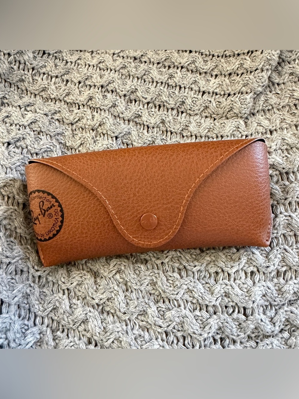Ray-Ban Brown Leather Sunglasses Case